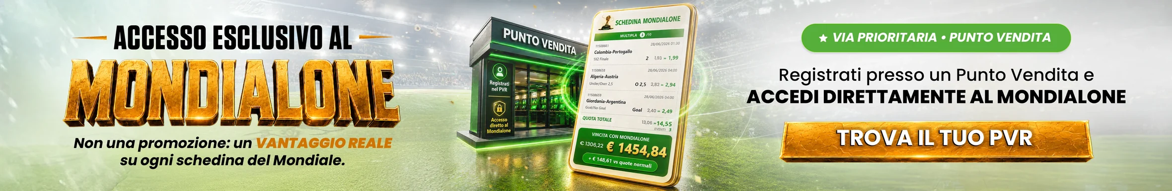Accesso esclusivo al Mondialone